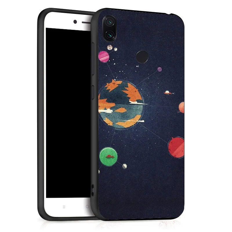 Case For Xiaomi Redmi Note 7 5 Pro 8 Cases Coque 3D DIY Painted Black Flower Cat Cover On For Xiaomi Mi 9 SE Xiomi 9T Bumper - Цвет: X037