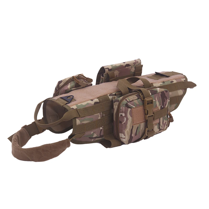 

Tactical Molle clothes suit including accessory bag K9 combat dog vest Detachable Military K9 Harness for Medium Large Dogs