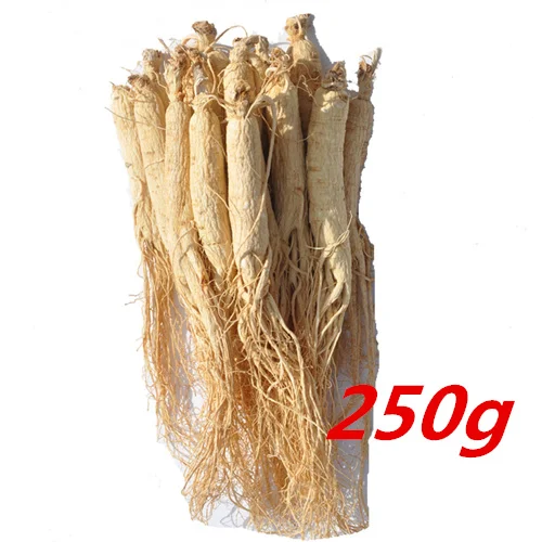 250g Корень белого женьшеня, корень женьшеня Panax, китайский травяной 8 лет корней - Цвет: 250g
