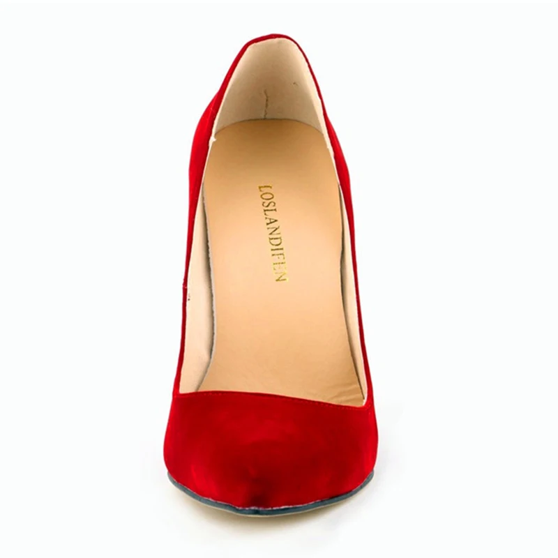 Размеры 35-42 простые низкие женские офисные туфли Новое поступление однотонные