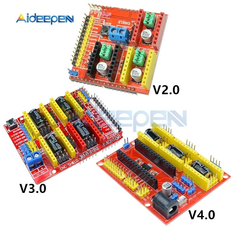 Плата расширения для щита CNC A4988 плата V2.0 V3.0 V4.0 модуль драйвера Arduino Комплект