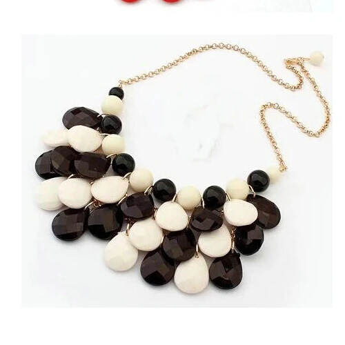 black with red Золотой цвет свадебные разноцветные сапоги для дождя с украшением в виде кристаллов набор украшений для женщин воротник нагрудник заявление Цепочки и ожерелья серьги колье Femme - Окраска металла: black with red