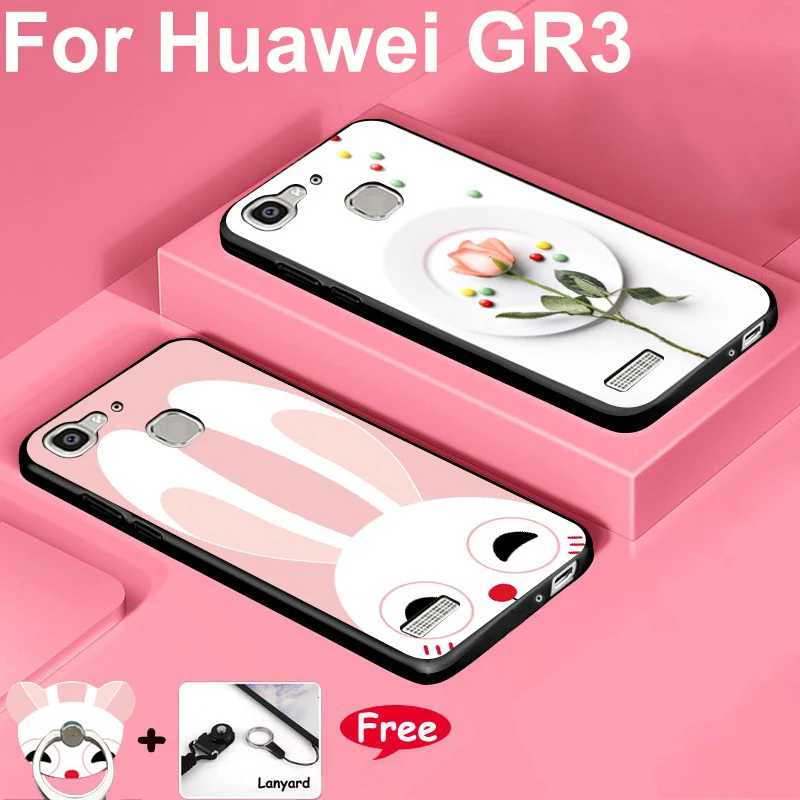 Телефонные чехлы для Huawei GR3 чехол из мягкого силикона с принтом на защёлке funda 5 0