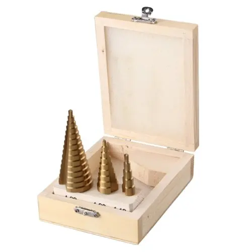 Полезный набор 3 сверл фрезы напольные конические HSS сталь|hss steel|set of drillsdrill set |