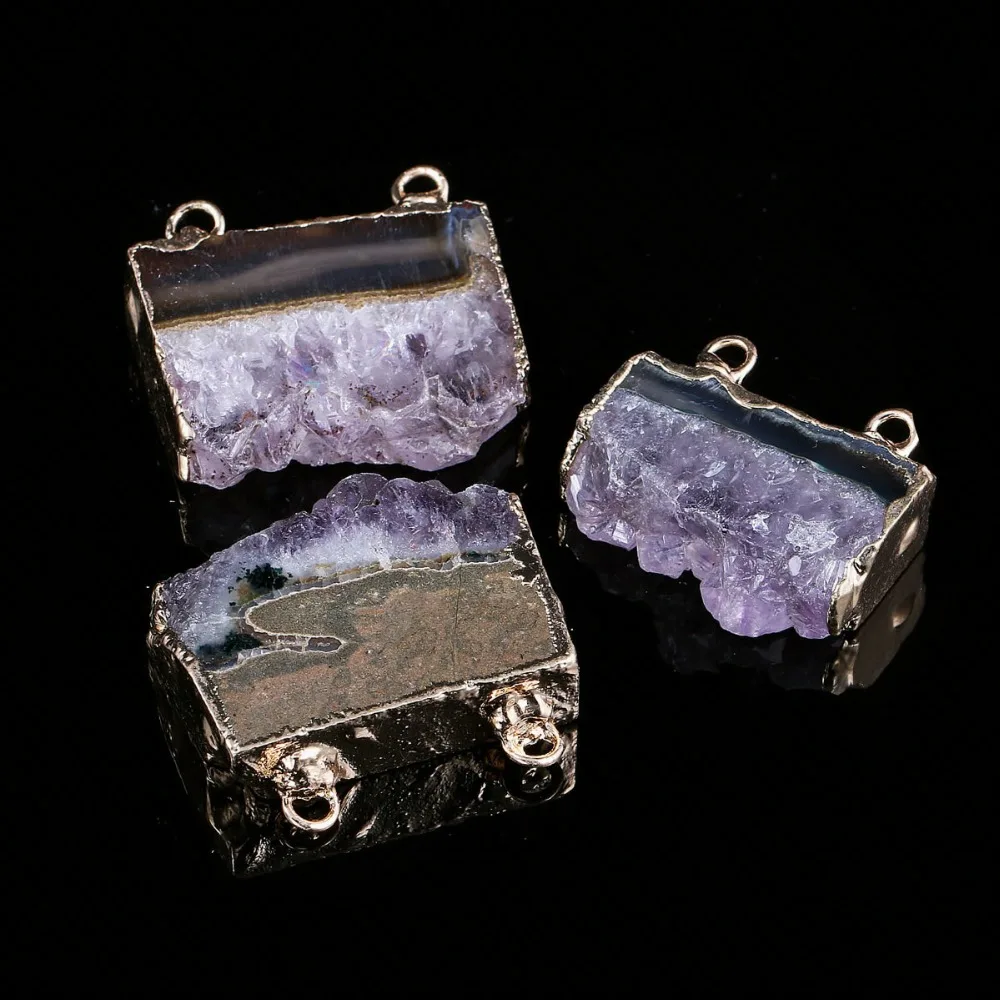 Новинка 2020 подвеска из натурального аметистового камня необычный камень