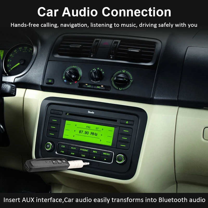Bluetooth адаптер 4,1 Беспроводной Bluetooth аудио приемник 3,5 мм Автомобильный Aux Bluetooth передатчик для автомобильных наушников динамик без рук