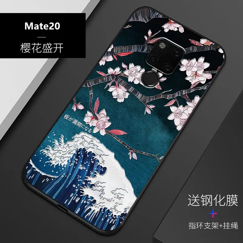 Рельефный Винтажный чехол в японском и Восточно азиатском стиле для Huawei mate 20 Pro с