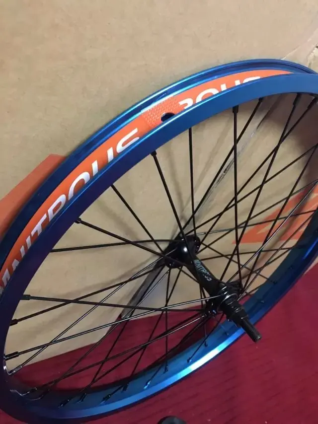 Восточные нитросы bmx передние колёсные подшипники 36 h ступицы и 6061-T6 двойные стеновые диски и полосы синий