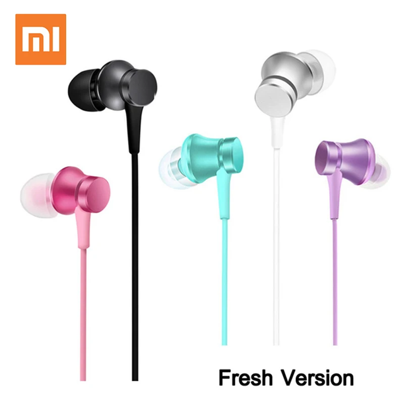 Оригинальные наушники Xiaomi Mi Piston 3 Fresh Youth Version цветные вкладыши 5 мм с микрофоном