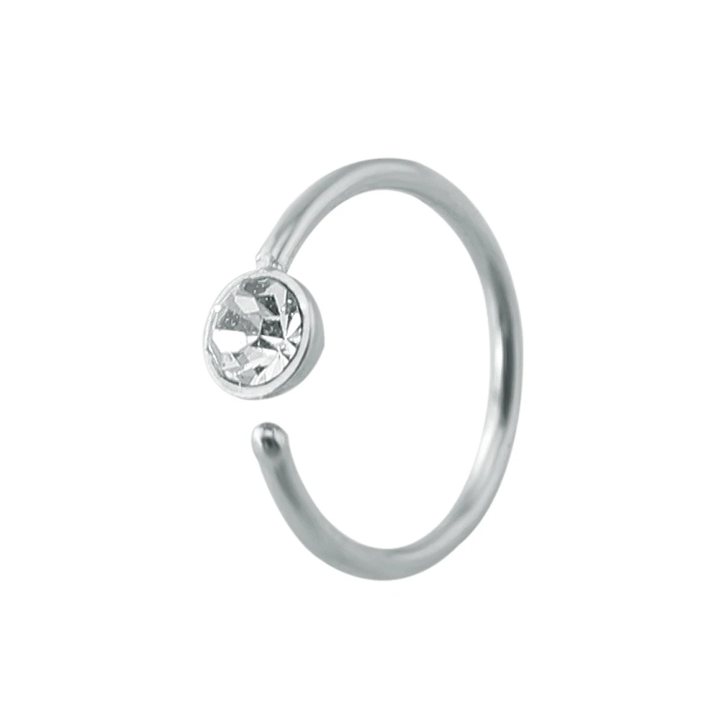 Кольцо для пирсинга носа из нержавеющей стали 20 г|crystal nose ring|stainless steel septum ringnose ring |