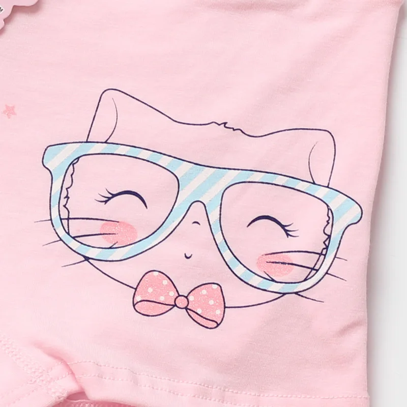 Нижнее белье для маленьких девочек 10 шт./лот с рисунком кошки подростковые