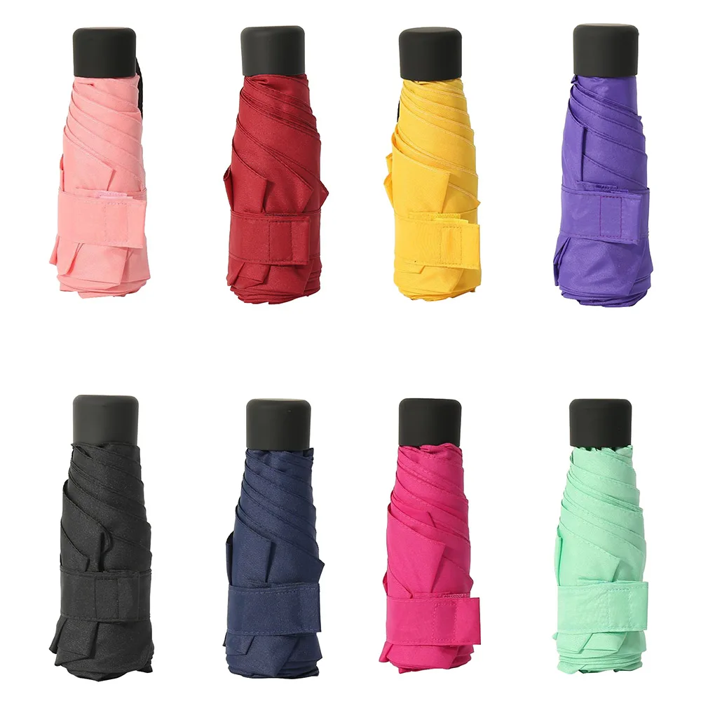 Мини карманный зонтик защита от солнца Модный складной дождевой Зонт женский