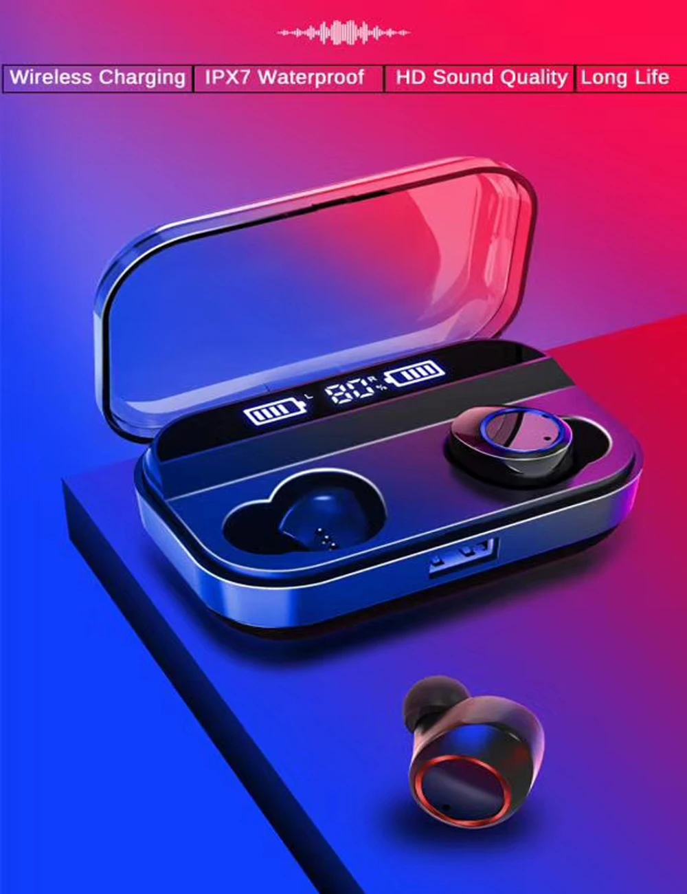 Стереонаушники X11 TWS с поддержкой Bluetooth 5 0 и зарядным футляром на 3500 мА · ч|Наушники