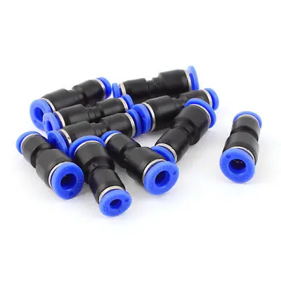 

10 шт 1/4 "до 1/8" Труба OD 2 Way прямой толчок в пневматической быстрой арматуры