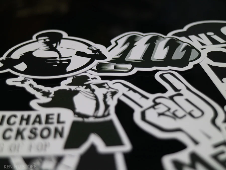 100 шт. не повторяются водонепроницаемый Черный и белый Наклейки для декора стен