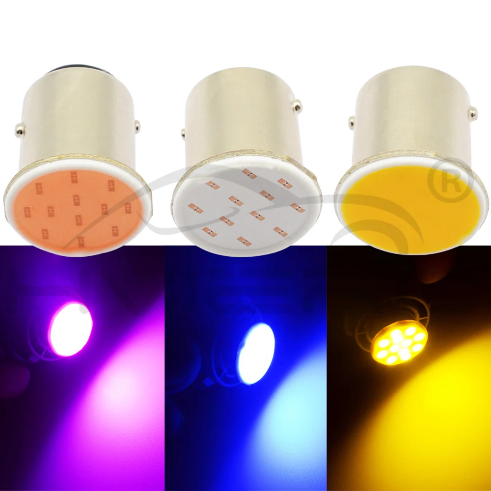 10X Белый Красный Синий Cob 12Smd 1156 BA15S 1157 BAY15D DC 12v вниз лампа RV прицеп грузовик светильник парковка Авто резервная лампа светодиодный светильник