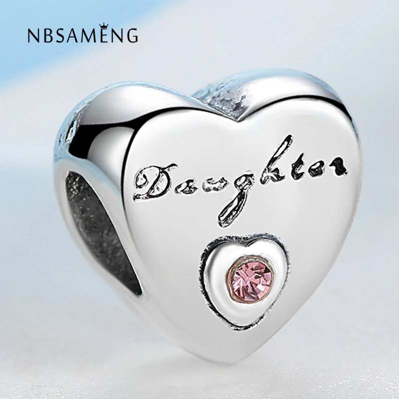 Новый сплав бриллиант лучшего друга дочери кристалл сердце бусины подходит для