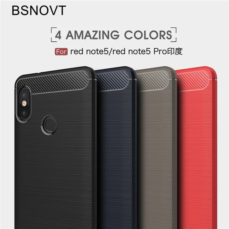 BSNOVT Xiaomi Redmi Note 5 Pro чехол противоударный силиконовый матовый для телефона Чехол