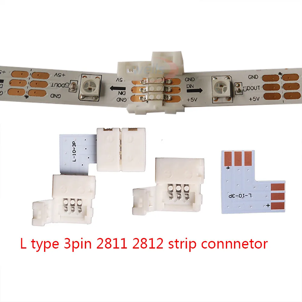Best pricell 2pin 3pin 4 pin 8 мм 10 L форма светодиодный разъем для подключения угла под прямым