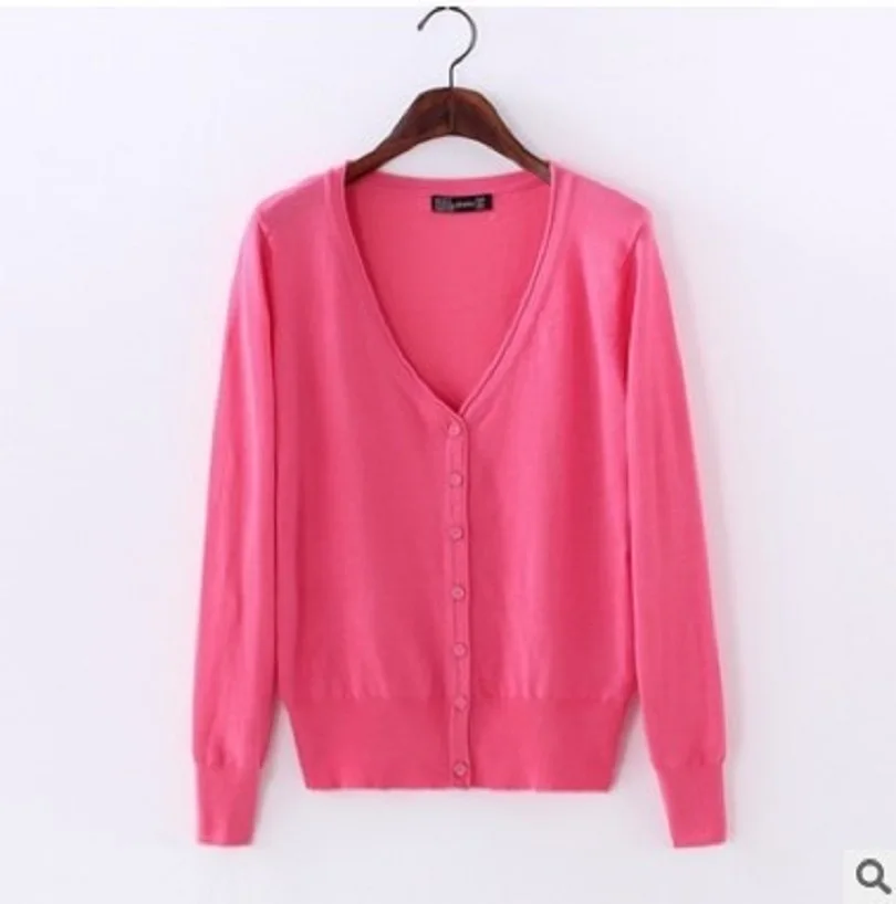2018 autumn winter cashmere women casual girl sweater knitted sexy spring cardigan female red white wool (E10) |