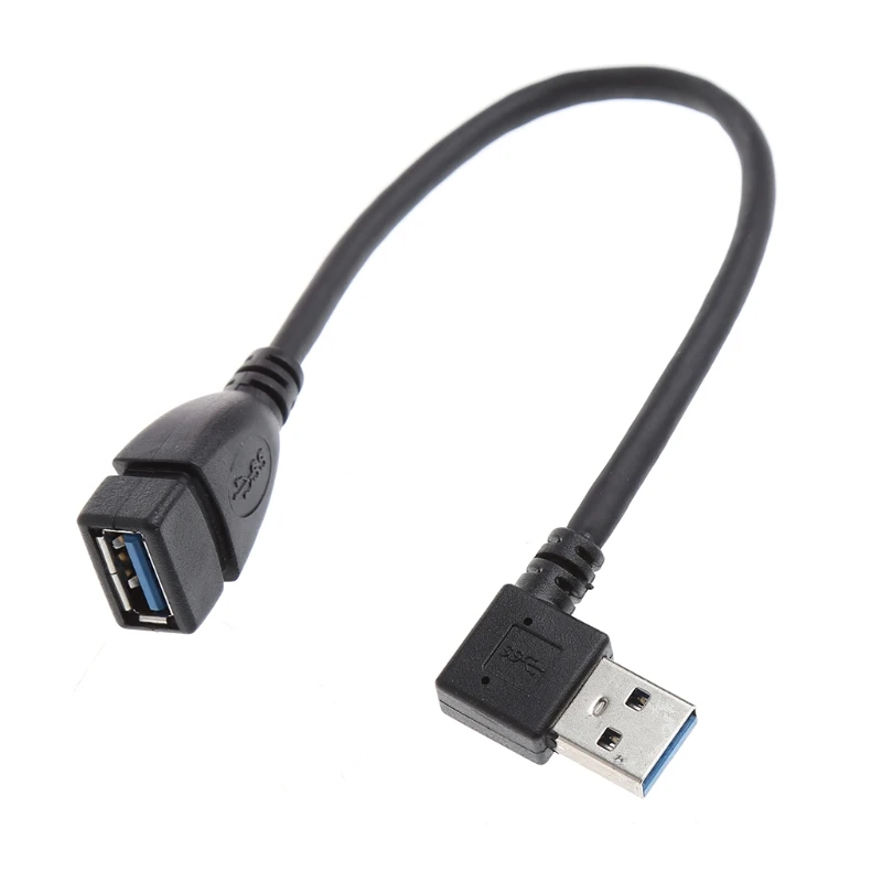 Удлинительный Кабель USB 3 0 Type A левый/правый угол 90 градусов штекер прямой