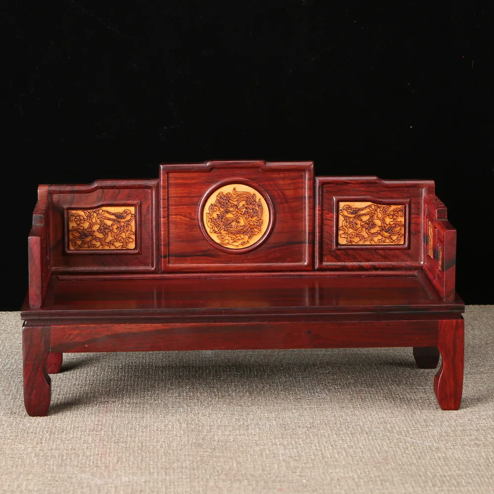 Миниатюрная мебель деревянный домашний офисный стол украшения с тиснением Рохан