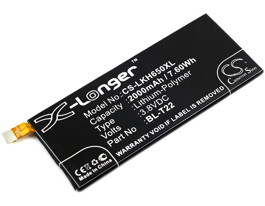 Аккумулятор Cameron Sino на 2000 мА · ч EAC63158201 для LG Class 4G F620S H650 H650AR H650E H650K Zero LTE|cameron sino|2000mah