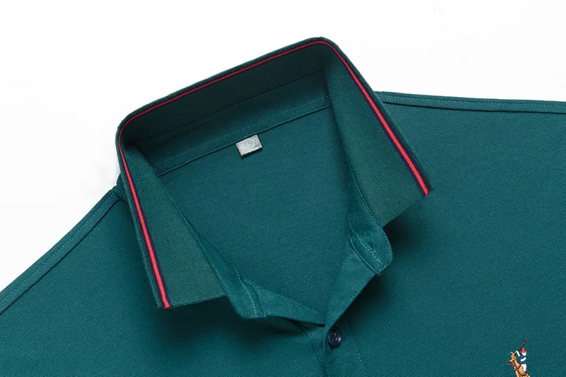 Поло de qualite superieure hauts et shirts Hommes Daffaires hommes marques Polo 3D broderie с отложным воротником col hommes Polo