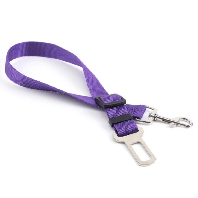 Purple Автомобиль Pet ремень безопасности для собак Щенок авторемень безопасности жгут зажим контакта рычаг предохранительный Авто тяги продукты Автомобильная переноска для животных поставки - Цвет: Purple