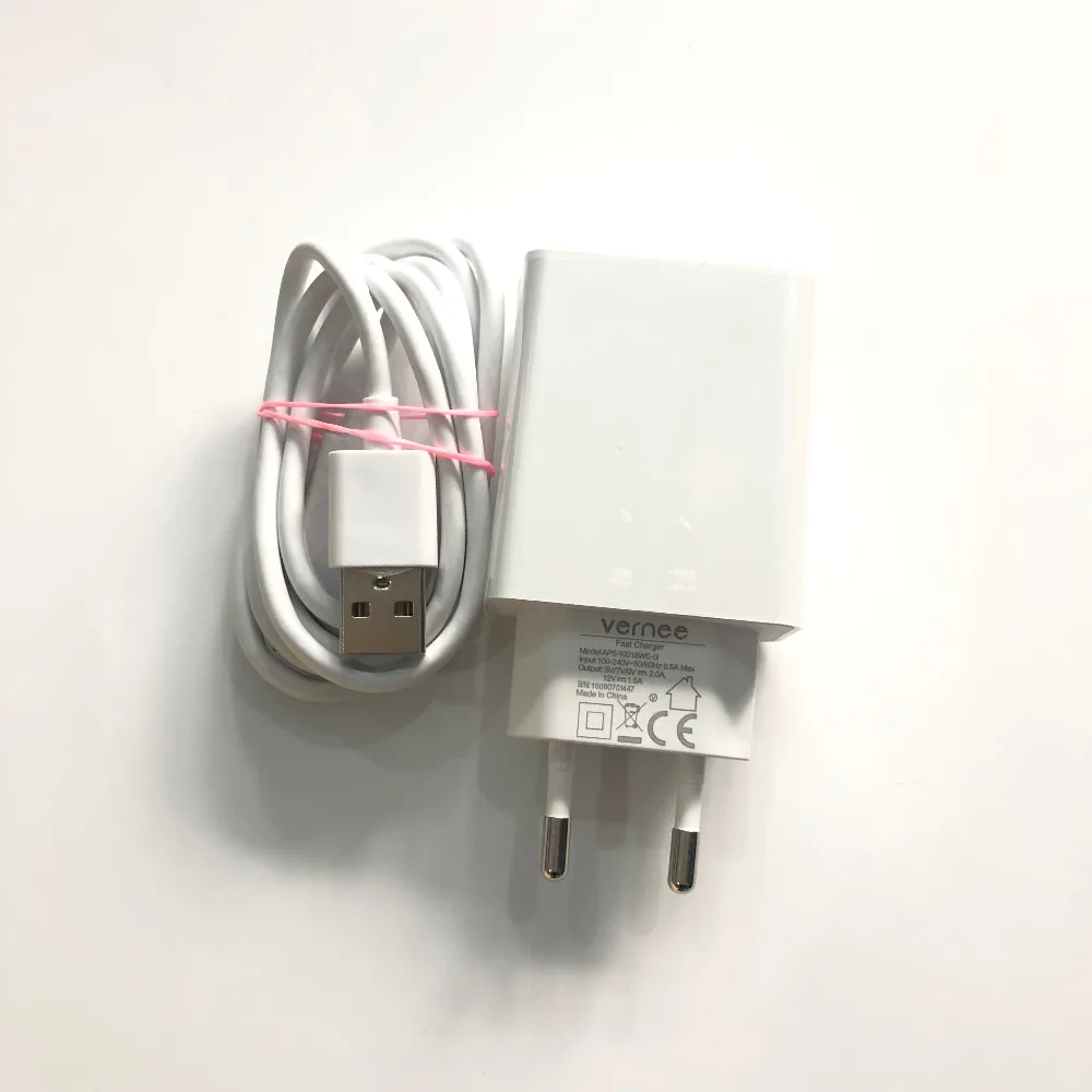 Б/у зарядное устройство + кабель USB Type C для Восьмиядерный процессор vernee Mars MTKHelio P10 5