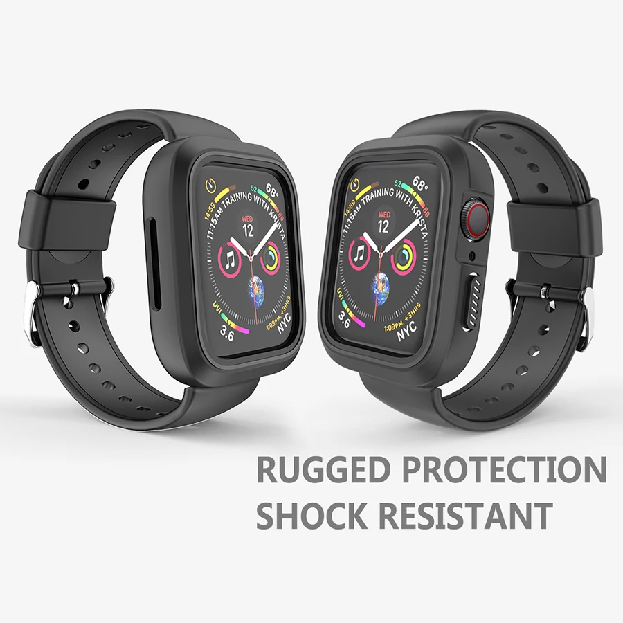 Ремешок Ithuriel резиновый для Apple Watch мягкий спортивный браслет iWatch series 4 3 2 38 мм 40 42 44 |