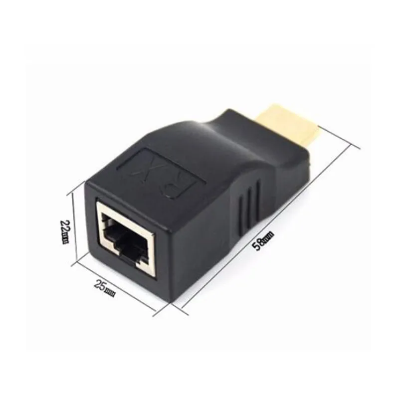 Черный HDMI по RJ45 CAT5e CAT6 UTP LAN Ethernet балун расширитель ретранслятор-1080p 3D HD Oct30 HW |