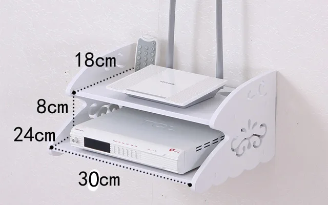 Беспроводной Wi-Fi роутер Коробка Для Хранения ПВХ панель полка настенные вешалки кронштейн для хранения кабеля Органайзер Домашний декор - Цвет: 1