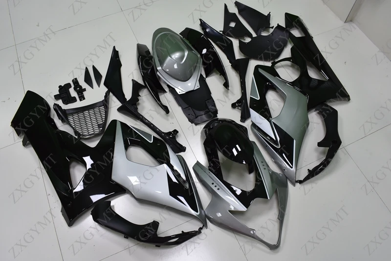Пластиковые обтекатели для Suzuki GSXR1000 2005 - 2006 K5 черный серебристый цвет