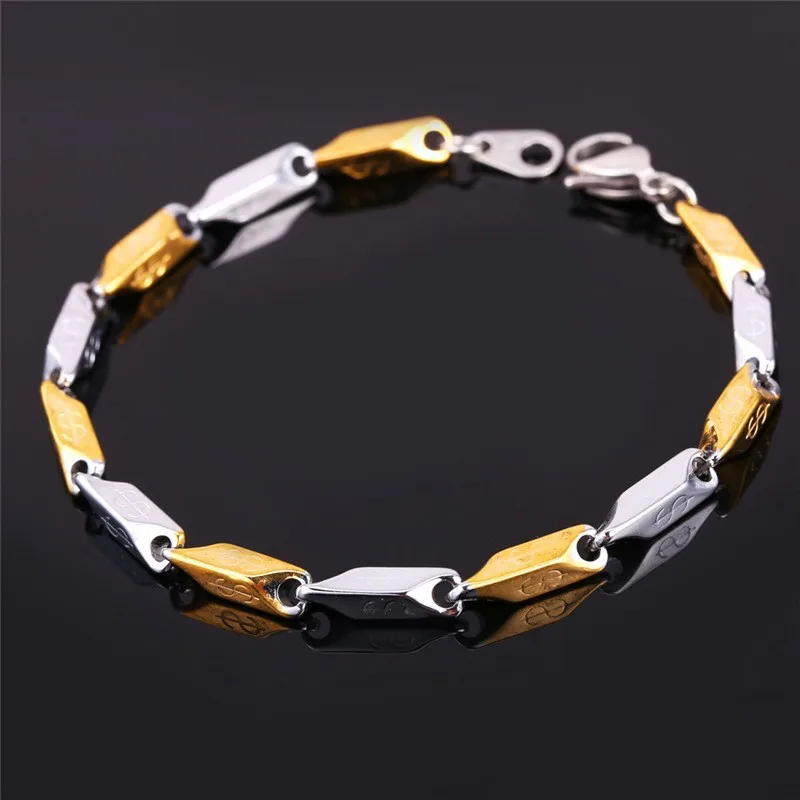 U7 Комбинированный Доллар Знак Цепи Ожерелье Браслет Ювелирные Комплекты Для