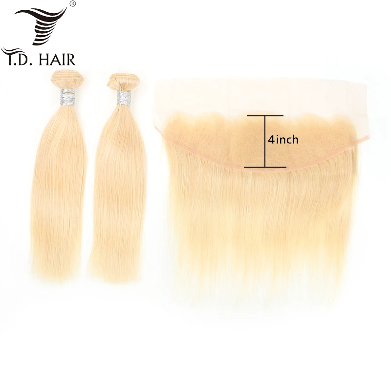 

Пряпряди tdhair 613 с фронтальной застежкой от уха до уха 13*4, светлый цвет, 100% человеческие волосы для женщин