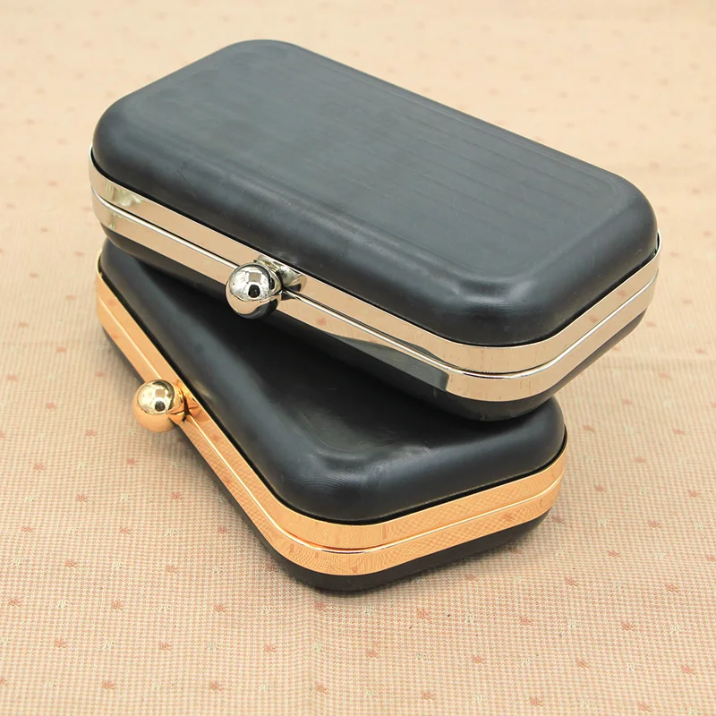 2018 One Piece 18 cm silver gold Metal Purse Frame Coin Clasps Asas Para Boloso Obag Handle Black Plastic Clutch | Багаж и сумки
