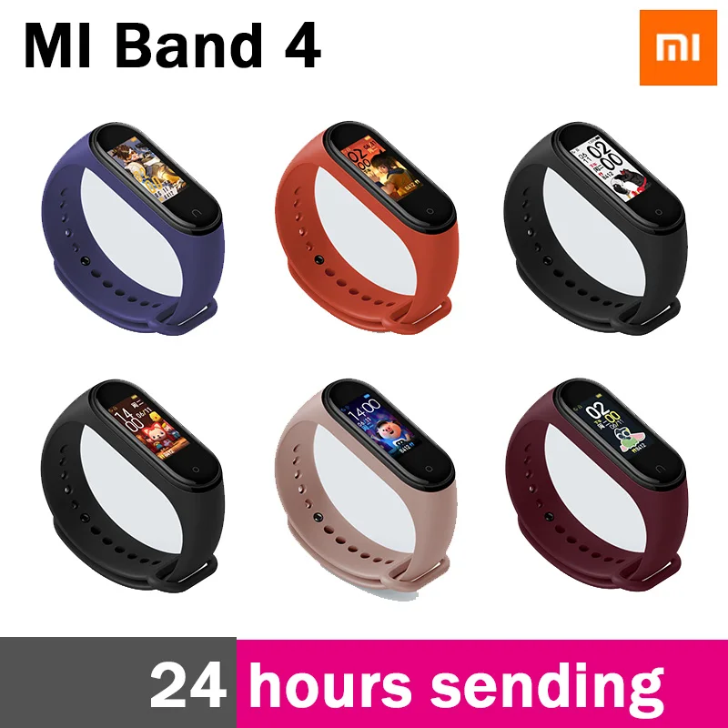 Оригинальный Смарт браслет Xiaomi Mi Band 4 Bluetooth 5 0 фитнес AMOLED сенсорный экран музыка AI