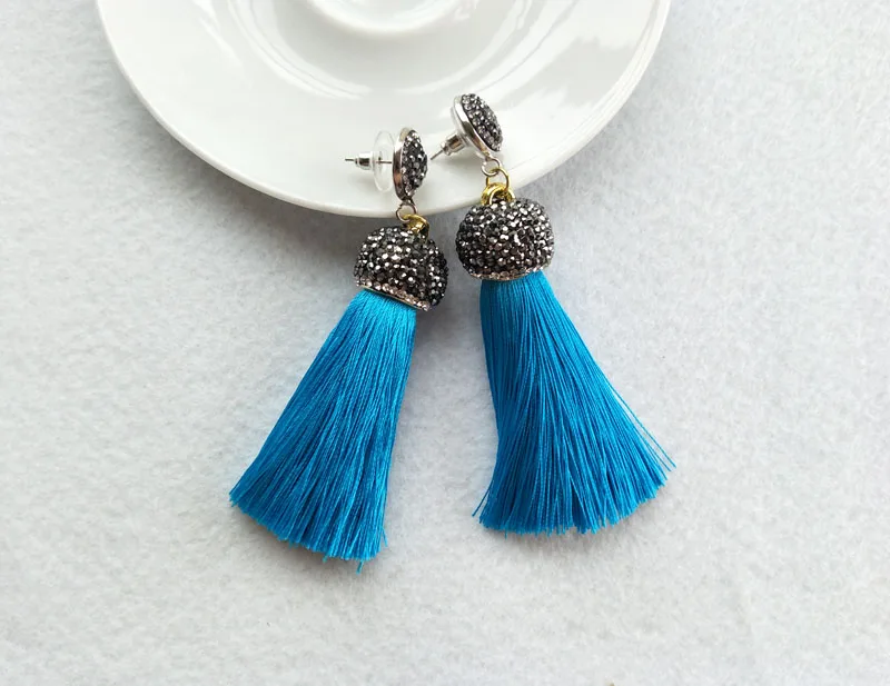 5 пар рождественский подарок разноцветные хлопковые шелковые кисточки для серег