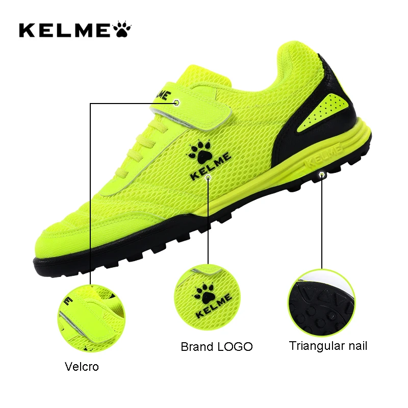 KELME/Детская футбольная обувь для футбола; кроссовки для помещений; сверхтонкая футбольная обувь на крючках и петлях; 6873003