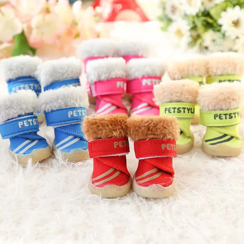 Новинка; креативный дизайн; флуоресцентная Обувь для собак; ботинки в спортивном стиле для отдыха; обувь для собак; обувь с меховой опушкой; плотные теплые ботинки; 10E