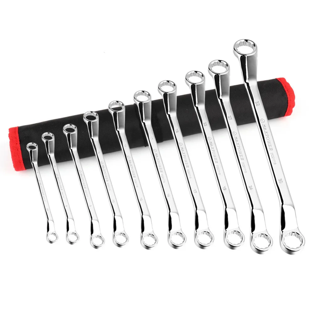 8pc 5.5*7mm/8*10mm/10*12mm/12*14mm/14*17mm/17*19mm/19*22mm/24*27mm Box End Wrench Daul Head Ratchet Spanner Long Torx Key Set B4