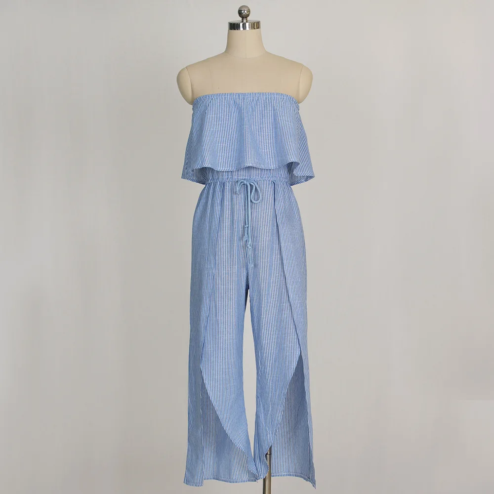 Женские комбинезоны с оборками комбинезон открытыми плечами сексуальная