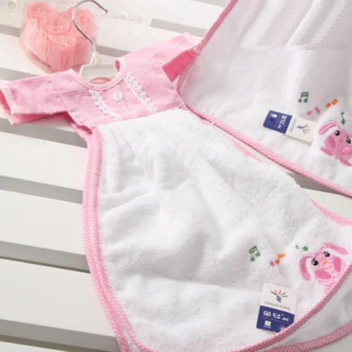 Pink 2 pieces Махровое полотенце для рук хлопок с мультфильм вышивка основы трикотажные полотенца для рук детей детский сад применение - Цвет: Pink 2 pieces