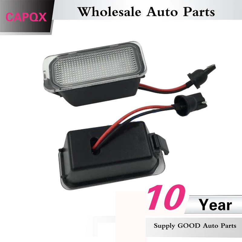 1 пара светодиодных ламп CAPQX для номерного знака Ford Fiesta JA8 Focus DA3 5D DYB S Max C Mondeo BA7 Escape