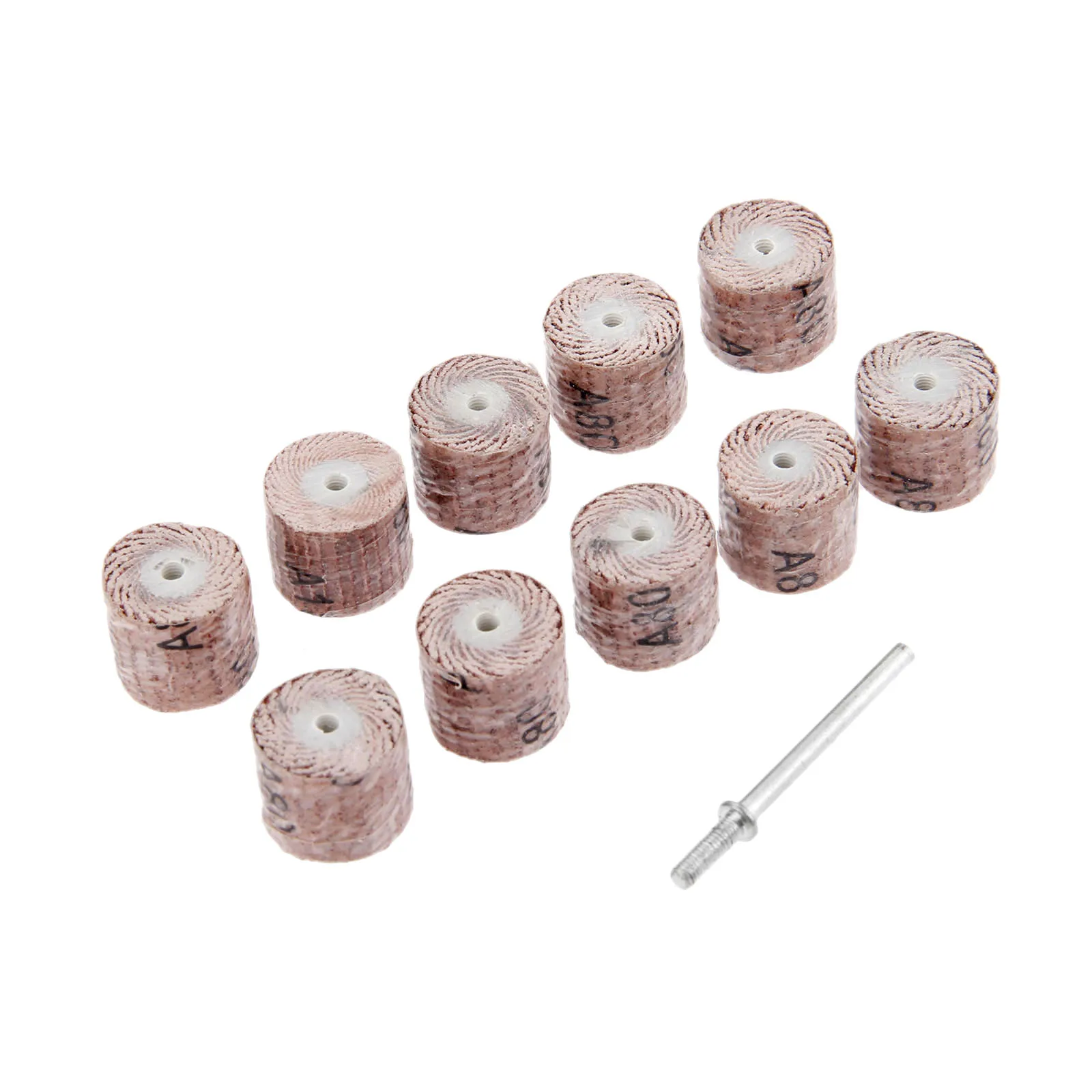 DRELD 10Pcs Dremel Accessories 80-Grit Sanding Flap Wheel Sander Disc Grinding Grinder Rotary Tools 15*13*3mm | Инструменты
