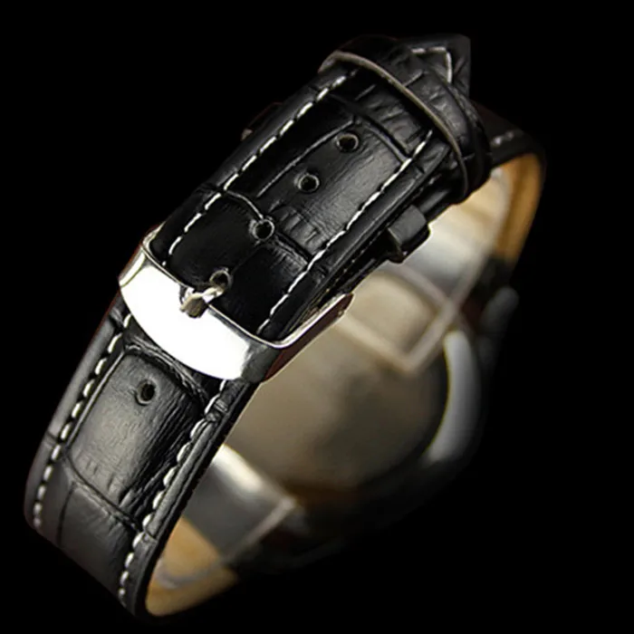 Оптовая классические деловые мужчины часы мода световой известная марка кожаный