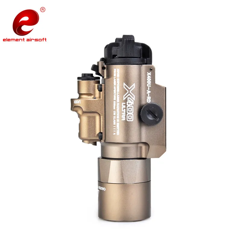 Element Airsoft Surefir X400U пистолетный светильник тактический флэш Красный Лазерный