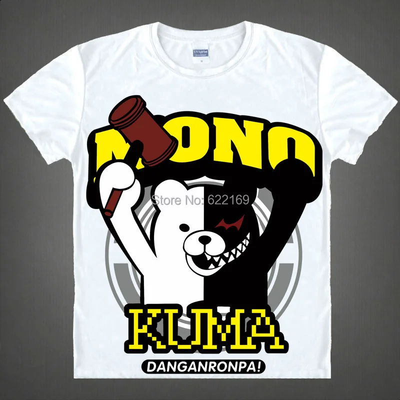 Мужская футболка из аниме данганронпа 2 Monokuma Makoto Naegi японская известная анимация