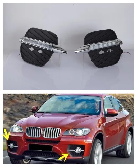Qirun светодиодные противотуманные фары светильник для BMW X6 E71 2011-2012 с дистанционным